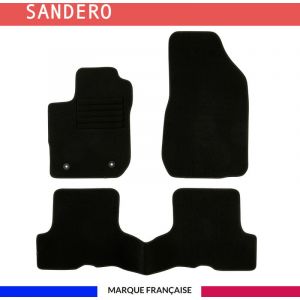 Tapis de voiture - Sur Mesure pour sandero (2018 - 2020) - 3 pièces - Tapis de sol antidérapant pour automobile
