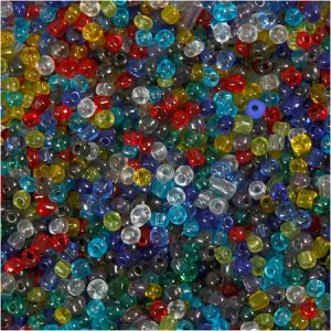 Creotime Assortiment de perles de rocaille - Transparent - 4 mm - 1 kg