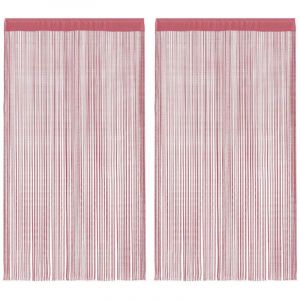 VidaXL Rideau en fils 2 pcs 140 x 250 cm rose