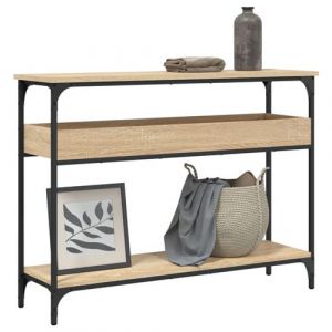 VidaXL Table console avec étagère chêne sonoma 100x29x75 cm