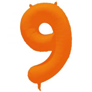 Ruedelafete Ballon Neon Orange : Chiffre 9