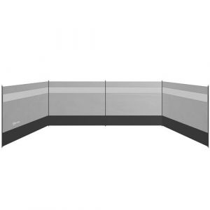 Outsunny Paravent brise-vue camping plage portable pliable avec sac de transport et poteaux acier dim. 725L x 140H cm gris