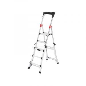 Hailo Escabeau t&eacute;lescopique 3 &agrave; 5 marches- Hauteur max. de travail 3.10m - 8795-001