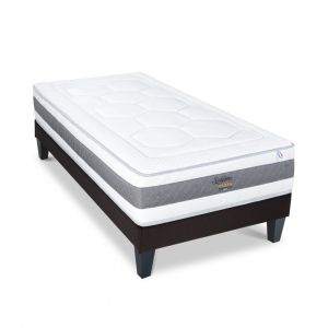 Ensemble 90x200 Matelas + Sommier Bois