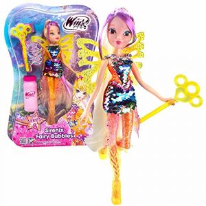 Winx Club Stella | Sirenix Fairy Bubbles Poupée Fée 28 cm | Bulles de Savon (Kinderspieleland_1, neuf)