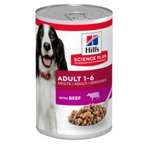 Hill's Adult au bœuf pour chien (boîte 370 g) 1 lot (12 x 370 g)