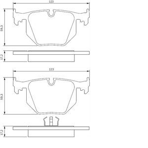 Bosch BP176 - 4 Plaquettes de frein Arrière