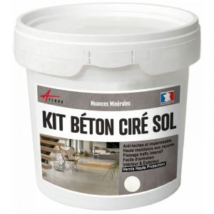 Arcane industries Béton Ciré Sol en Kit - Primaire et vernis de finition inclus Isatis - Blanc - kit 2 m² (2 couches)