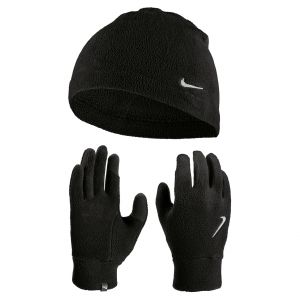 Nike Ensemble bonnet et gants Fleece noir femme - M-L