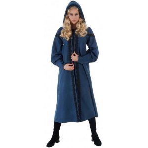 Ruedelafete Cape capuche bleue femme adulte