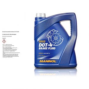 Image de Mannol Liquide de frein dOT 4 brake fluid huile lubrifiante 5 l