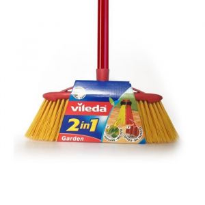 Vileda Brosse balai extérieur 2 en1 Jardin + Poignée