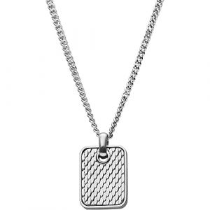 SKAGEN Collier pendentif en acier inoxydable argenté pour homme, SKJM0200040