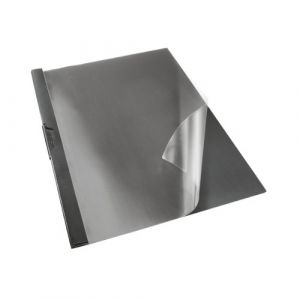 Esselte Vivida Chemise à clip A4 pour 30 feuilles noir avec couvercle avant transparent