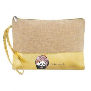 Image de Poc tte Trousse Dore Maquillage Stylo Poc tte Trousse Panda et Fleur de Cerisier