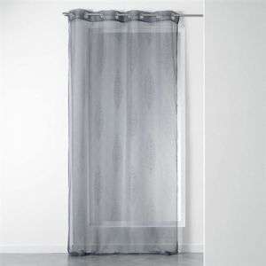 Rideau voilage à œillets "grigri" 140x240cm anthracite