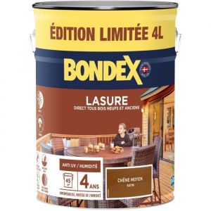 Bondex Lasure Protection De Bois - Chene Moyen - Mat - 4 L