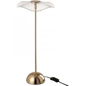 M&S Lampe à poser fleur 23,5x23,5x50 cm en plastique et métal doré