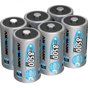 Ansmann Pile D 8500mAh mono NiMH 1.2V - 1000x rechargeable (6 pièces)