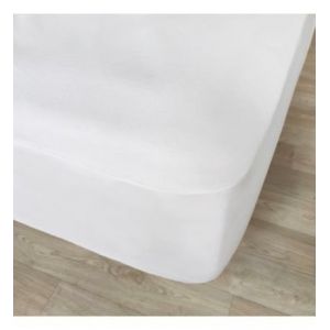 Drouault Drap housse molleton de coton blanc 200 gr/m² Blanc - Couleur Blanc - Taille 200 x 200 cm