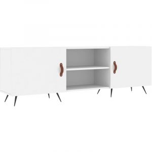 VidaXL Meuble TV blanc 150x30x50 cm bois d'ingénierie