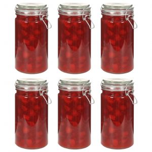Image de VidaXL Pots de conservation avec couvercle clipsable 6 pcs 1000 ml