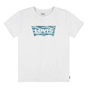T-shirt droit coton mélangé logo signature