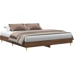 VidaXL Cadre de lit sans matelas chêne marron 160x200 cm