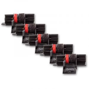 Vhbw 5x Rouleau de couleur encreur pour caisse enregistreuse, calculatrice Sharp 1620S, 2620S, EL-2620, EL-2626 comme IR40T, GR 745