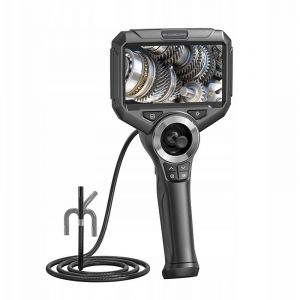 CAMÉRA D'INSPECTION AVEC ENDOSCOPE À TÊTE ROTATIVE À 720° ÉCRAN LED 5″ FHD 2MP 1m