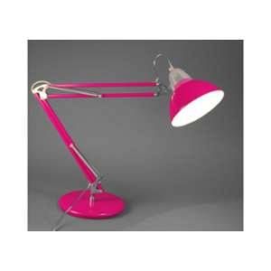 Aluminor LD - Lampe de bureau &agrave; base ronde ou &eacute;tau Architecte Rose H86cm - Lampe &agrave; poser design&eacute; par