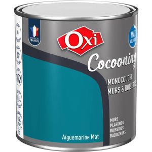 Owatrol Peinture d'intérieur monocouche pour murs & boiseries fini mat velours COCOONING MURS & BOISERIES MAT VELOURS Aigue marine 0.5 litre