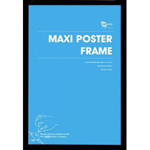 home24 Reinders Posters BV Cadre pour poster avec vitre en verre acrylique incassable grand format 61 x 91,5 cm 61 x 91,5 cm Noir/bois
