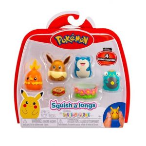Pack de 4 figurines Squish-a-long Pok&eacute;mon Style 1