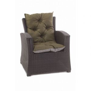 Coussin de chaise de jardin 50x50x55cm 2 pièce coussin de jardin vert Coussin de fauteuil d'extérieur Coussin d'assise à dossier haut-Enkel