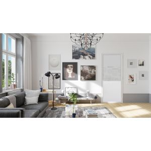 Optimum Bloque porte contemp 2040x830 alu blanc verre dépoli blanc droit