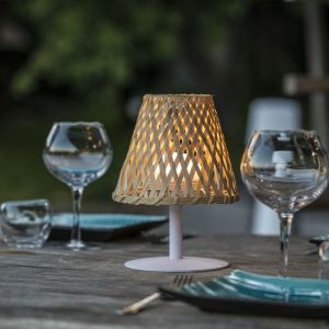 Lumisky Lot de 2 lampes de table sans fil beige ibiza