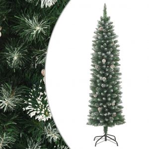 Image de VidaXL Sapin de Noël artificiel mince avec support 150 cm PVC