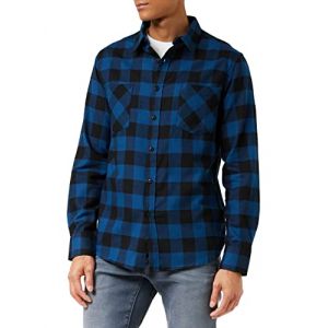 Urban classics Chemise Manche Longue Checked S Blue / Black