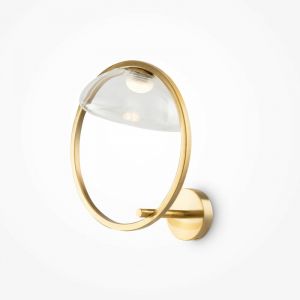 Applique murale en verre et métal doré 32x21,8cm Lunare - Maytoni