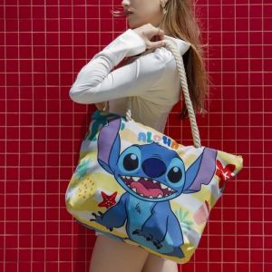 Karacter Mania Lilo et Stitch Sun-Sac de Plage Soleil, Multicolore, 52 x 37 cm