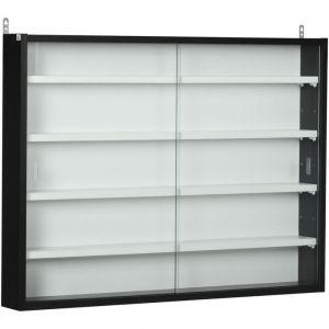 Organiseur de bureau rangement bureau - 2 compartiments, boîte à mouchoirs - aspect bois foncé