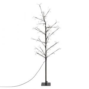 ECD Germany Arbre LED avec 240 LED Blanc Chaud, 120 cm, Arbre Lumineux avec Minuterie,