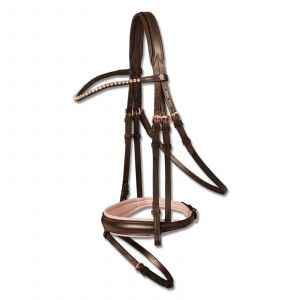 Waldhausen Bridon équitation muserolle combinée rosé X-Line