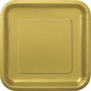 14 grandes assiettes carrées en carton