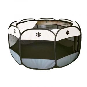 Parc Pour Animaux - Ddcaqioua - Pliable - 91 X 91 X 58cm - Gris - Intérieur/Extérieur