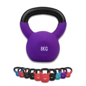 Wuuhoo Kettlebell Dwayne – Haltère à balancier avec revêtement en néoprène Poids pour entaînements en fonte massive 8kg