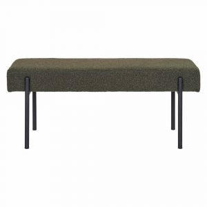 Romeo - banc - tissu bouclette - 100 cm - vert kaki