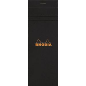 Rhodia 86009C - Bloc N&deg;8 noir format 74x210, 160 pages - lign&eacute;
