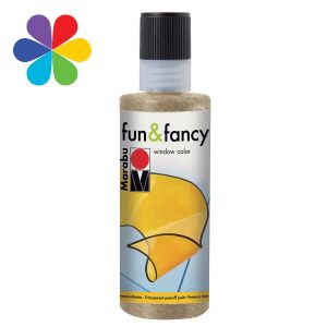 Image de Marabu Peinture fenêtre Fun and Fancy, 80ml, Or scintillant